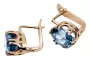 Σκουλαρίκια Vintage Aquamarine από ροζ χρυσό 14 καρατίων vec016r